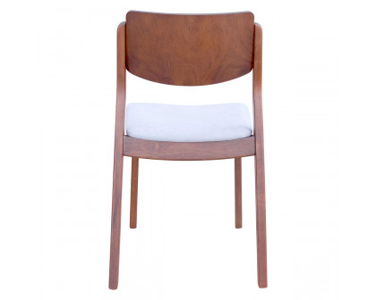 ZUO Desdamona Dining Chair - Light Gray/Walnut