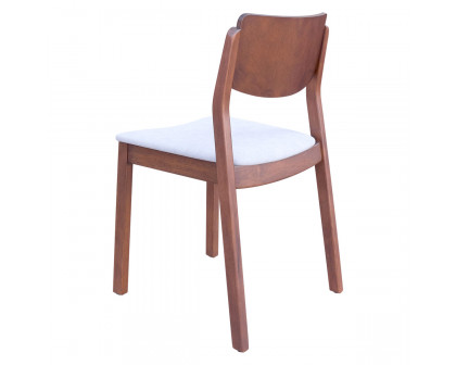 ZUO Desdamona Dining Chair - Light Gray/Walnut