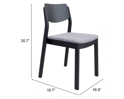 ZUO Desdamona Dining Chair - Gray/Black