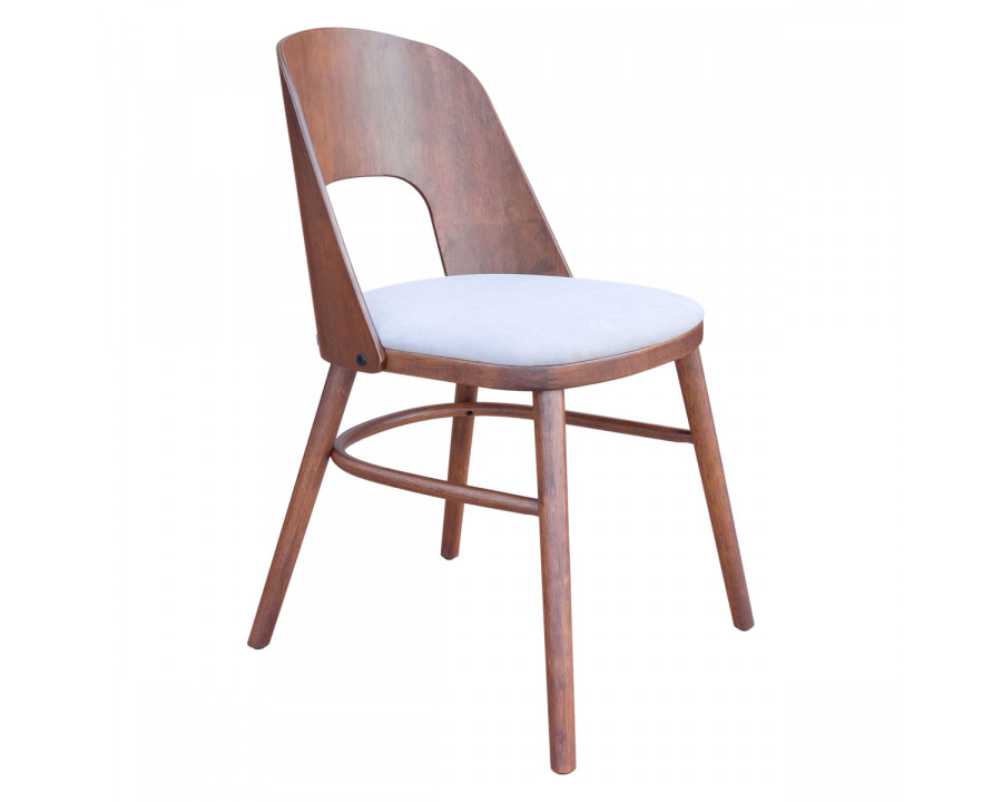 ZUO Iago Dining Chair - Light Gray/Walnut