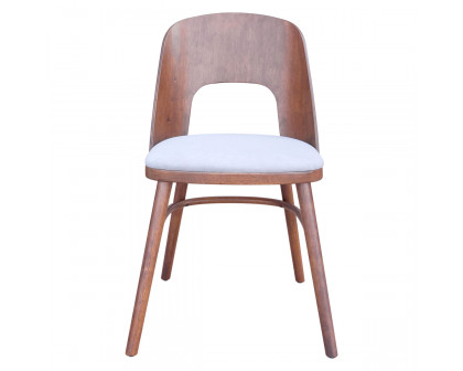 ZUO Iago Dining Chair - Light Gray/Walnut