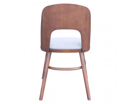 ZUO Iago Dining Chair - Light Gray/Walnut