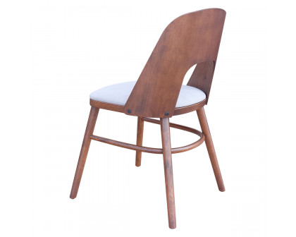 ZUO Iago Dining Chair - Light Gray/Walnut