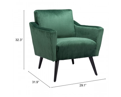 ZUO Bastille Accent Chair - Green/Matte Black