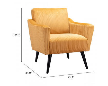 ZUO Bastille Accent Chair - Yellow/Matte Black