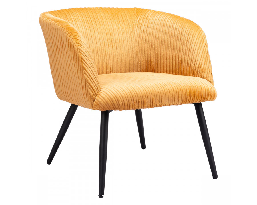 ZUO Papillion Accent Chair - Yellow/Matte Black