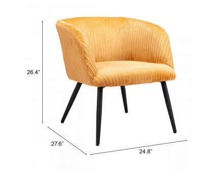 ZUO™ Papillion Accent Chair - Yellow/Matte Black