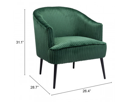 ZUO™ Ranier Accent Chair - Green/Matte Black