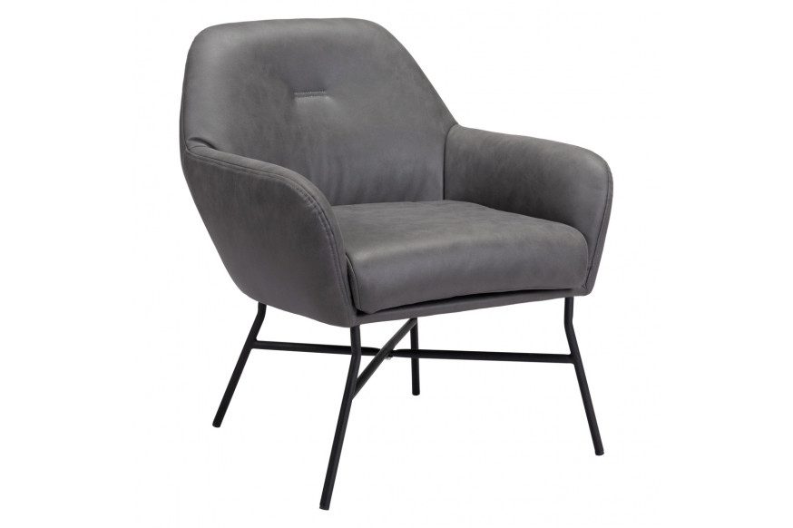 ZUO™ Hans Accent Chair - Vintage Gray/Matte Black