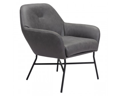 ZUO™ Hans Accent Chair - Vintage Gray/Matte Black