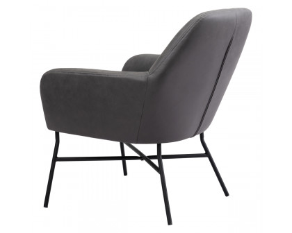 ZUO™ Hans Accent Chair - Vintage Gray/Matte Black