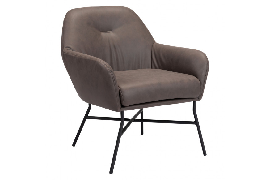 ZUO™ Hans Accent Chair - Vintage Brown/Matte Black