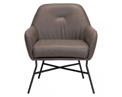 ZUO™ Hans Accent Chair - Vintage Brown/Matte Black