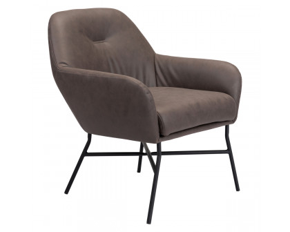 ZUO™ Hans Accent Chair - Vintage Brown/Matte Black