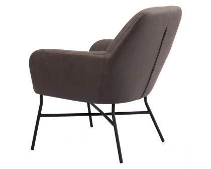 ZUO™ Hans Accent Chair - Vintage Brown/Matte Black