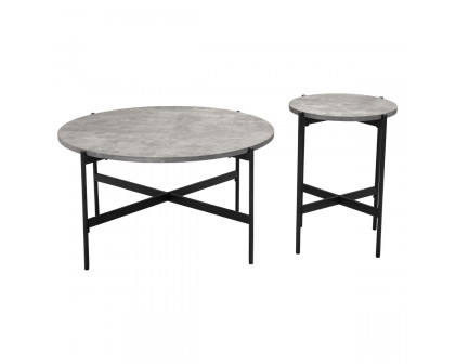 ZUO - Malo Coffee Table Set in Gray/Matte Black