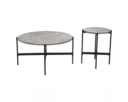 ZUO - Malo Coffee Table Set in Gray/Matte Black