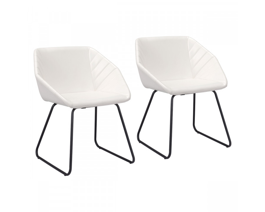 ZUO Miguel Dining Chair - White/Matte Black