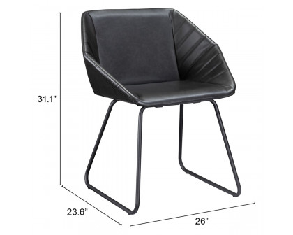 ZUO Miguel Dining Chair - Black/Matte Black