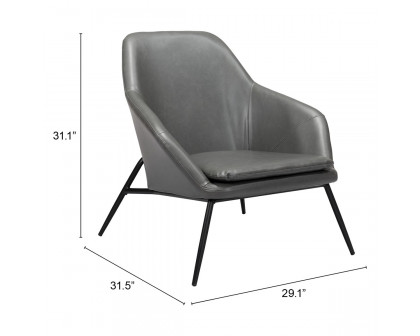 ZUO™ Manuel Accent Chair - Gray/Matte Black