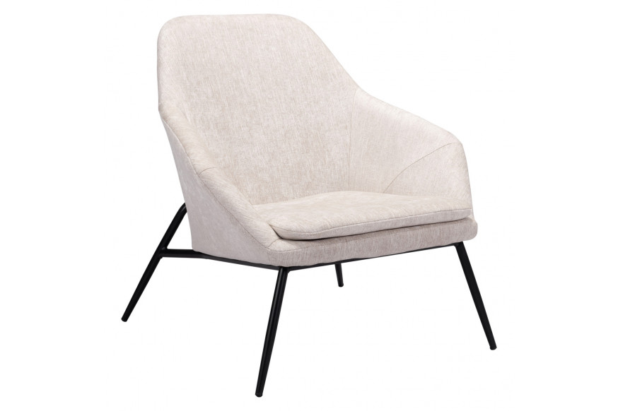 ZUO™ Manuel Accent Chair - Beige/Matte Black