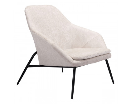 ZUO™ Manuel Accent Chair - Beige/Matte Black