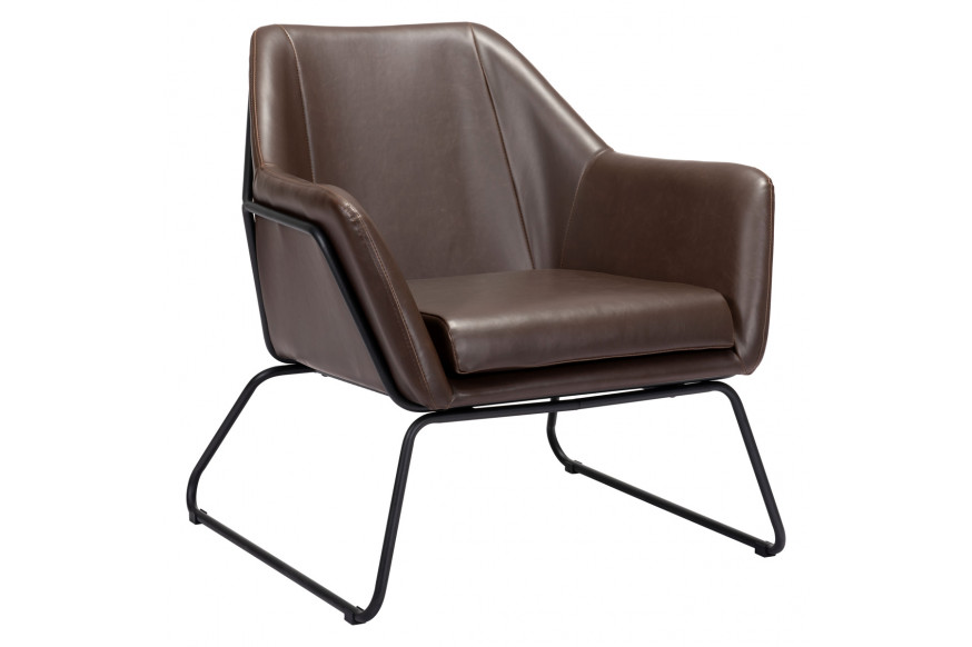 ZUO™ Jose Accent Chair - Brown/Matte Black