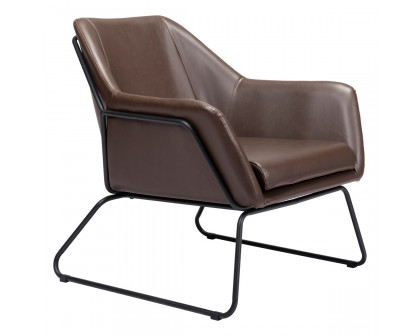 ZUO™ Jose Accent Chair - Brown/Matte Black