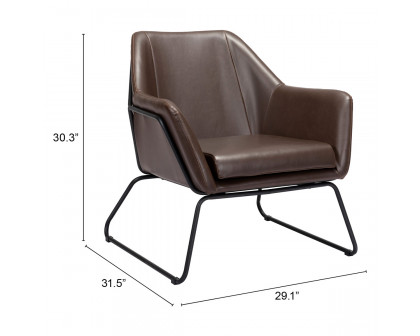 ZUO™ Jose Accent Chair - Brown/Matte Black