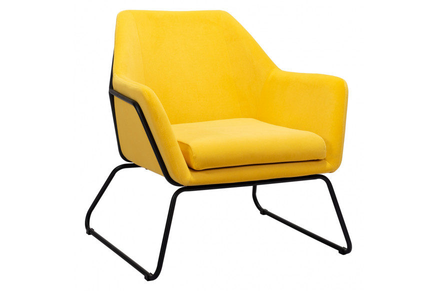 ZUO™ Jose Accent Chair - Yellow/Matte Black