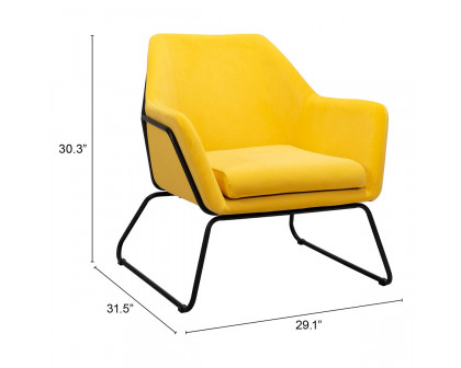 ZUO™ Jose Accent Chair - Yellow/Matte Black