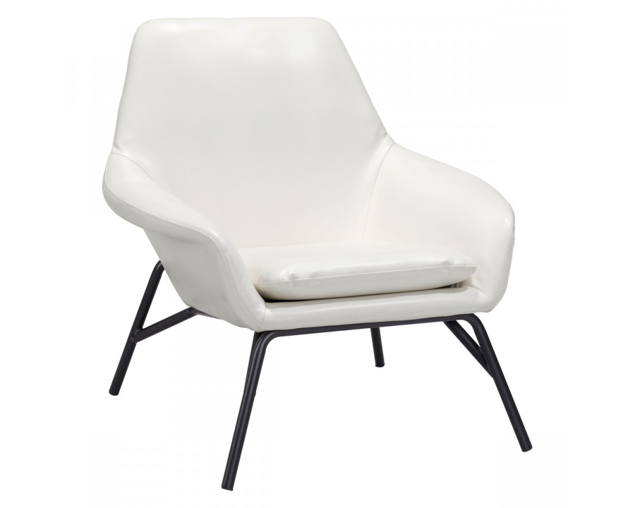 ZUO Javier Accent Chair - White/Matte Black