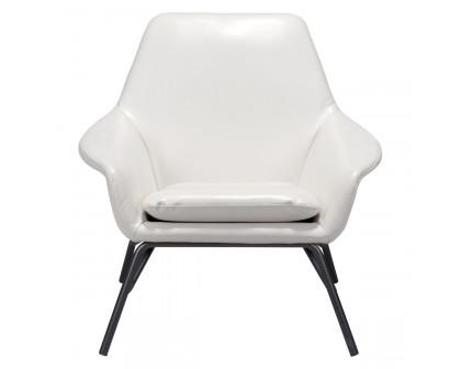 ZUO Javier Accent Chair - White/Matte Black