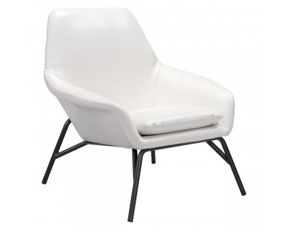 ZUO Javier Accent Chair - White/Matte Black