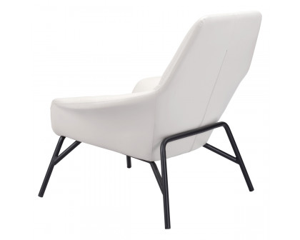 ZUO Javier Accent Chair - White/Matte Black