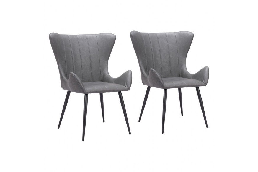 ZUO™ Alejandro Dining Chair - Vintage Black/Matte Black