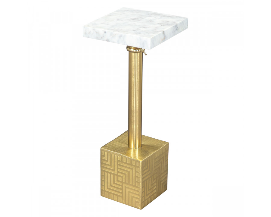 ZUO - Josef Side Table in White/Gold