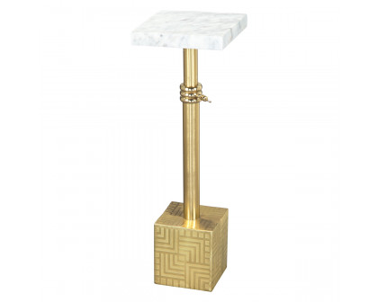 ZUO - Josef Side Table in White/Gold