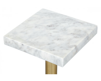 ZUO - Josef Side Table in White/Gold