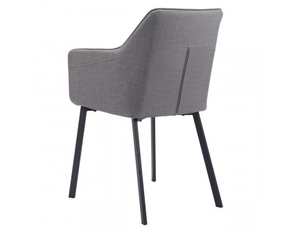 ZUO Adage Dining Chair - Gray/Matte Black