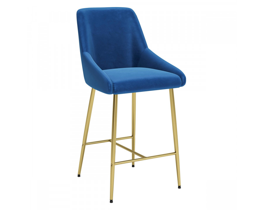 ZUO Madelaine Counter Chair - Navy/Gold