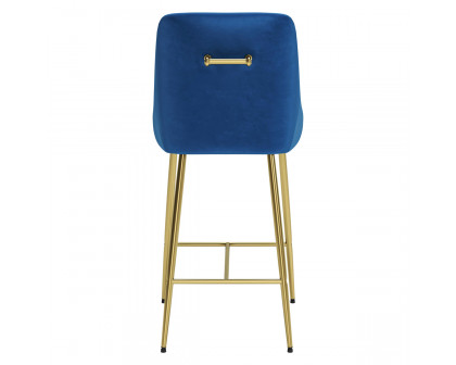 ZUO Madelaine Counter Chair - Navy/Gold