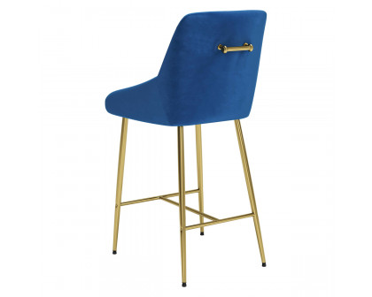 ZUO Madelaine Counter Chair - Navy/Gold