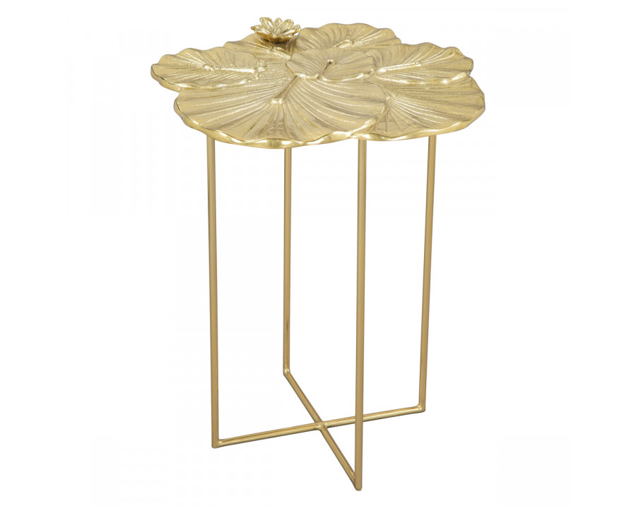 ZUO - Lotus Side Table in Gold