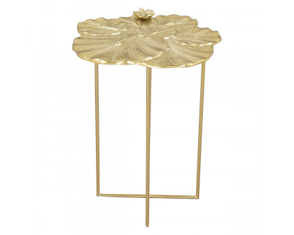 ZUO - Lotus Side Table in Gold