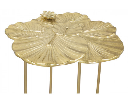 ZUO - Lotus Side Table in Gold