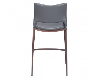 ZUO Ace Counter Chair - Dark Gray/Brown