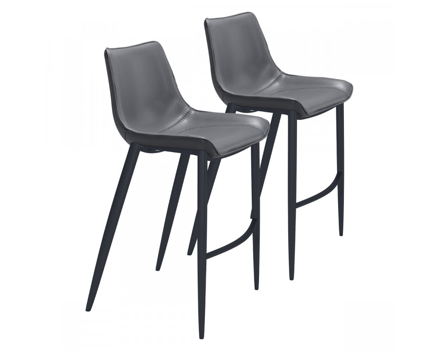 ZUO - Magnus Bar Chair in Dark Gray/Black