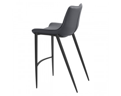 ZUO - Magnus Bar Chair in Dark Gray/Black