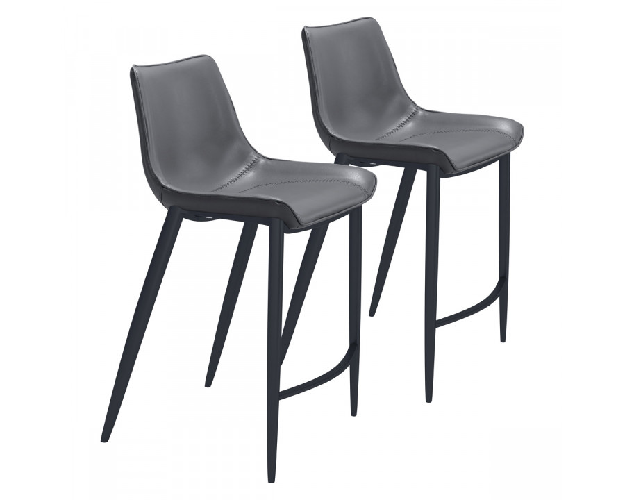 ZUO - Magnus Counter Chair in Dark Gray/Black